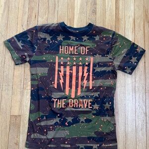 PARABELLUM Home of the Brave Camo Graphic Tee - Olive & Navy